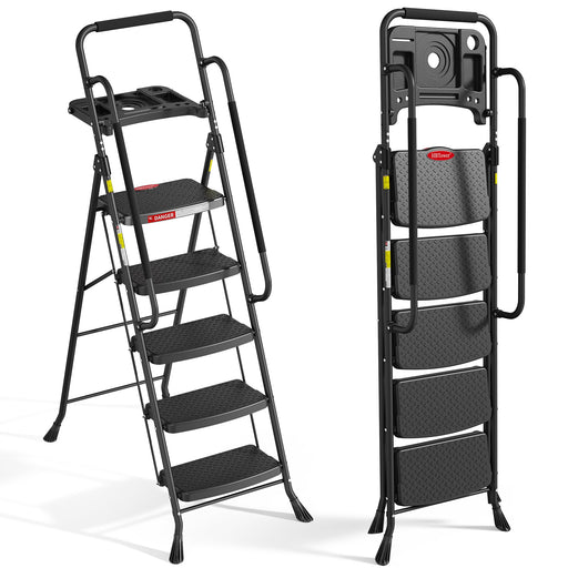 HBTower HBTower 5 Step Ladder, Folding Step Ladd