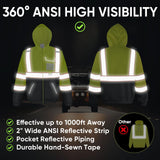 TICONN TICONN-1485 Hi-Vis Class 3 Fleece Hooded Sweatshirt