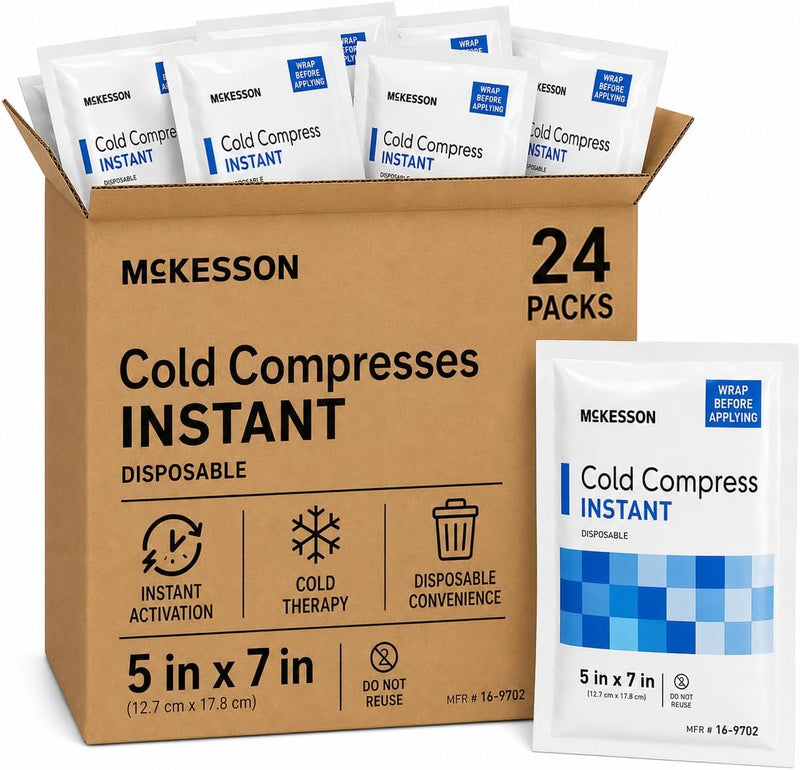 McKesson Instant Cold Packs, 5 x 7 Inch, 24-Pack