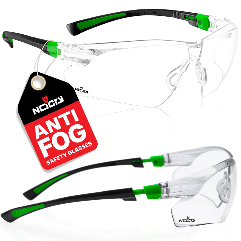 NoCry Clear Safety Glasses Anti-Fog Wrap-Around (Value Pack)
