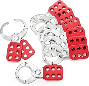 WUWEOT Lockout Tagout Hasp, Stainless Steel 1.5in Jaw, 8 Pack