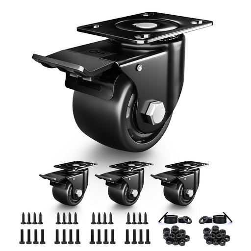 Generic 3 Inch Heavy Duty Casters Set of 4, Load
