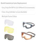 Uvex S3960D Stealth Safety Goggles — Clear Dura-Streme Anti-Fog OTG