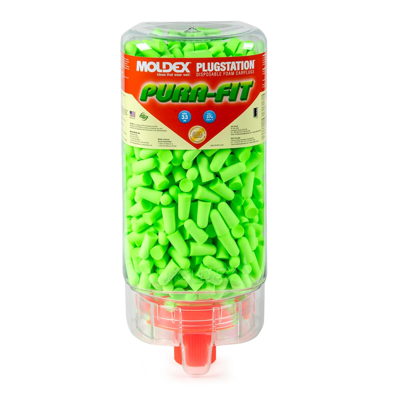 Moldex 6845 Pura-Fit PlugStation Uncorded Earplug Dispenser — NRR 33dB, 500 Pairs
