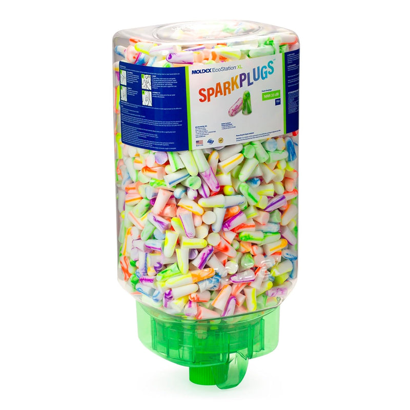 Moldex 6533 SparkPlugs EcoStation XL Uncorded Earplug Dispenser — NRR 33dB, 750 Pairs