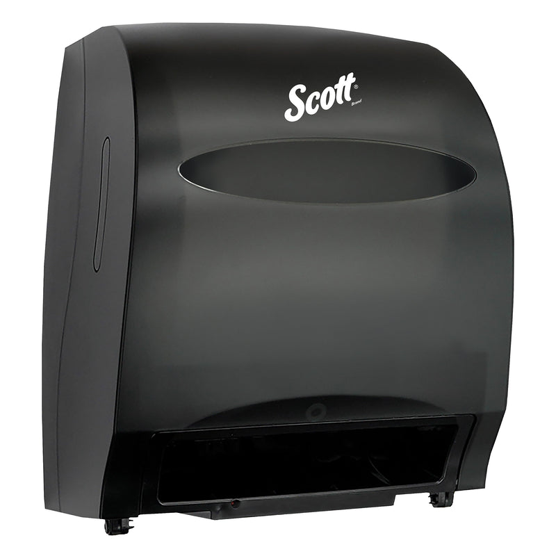 Scott Essential 48860 Automatic Hard Roll Paper Towel Dispenser, Black — Purple Core System