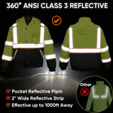 TICONN TICONN-1735 Hi-Vis Class 3 Waterproof Bomber Jacket