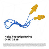 3M E-A-R UltraFit 340-4002 Corded Earplugs NRR 27 50-Pair