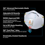 3M 8511 N95 Disposable Respirator with Cool Flow Valve