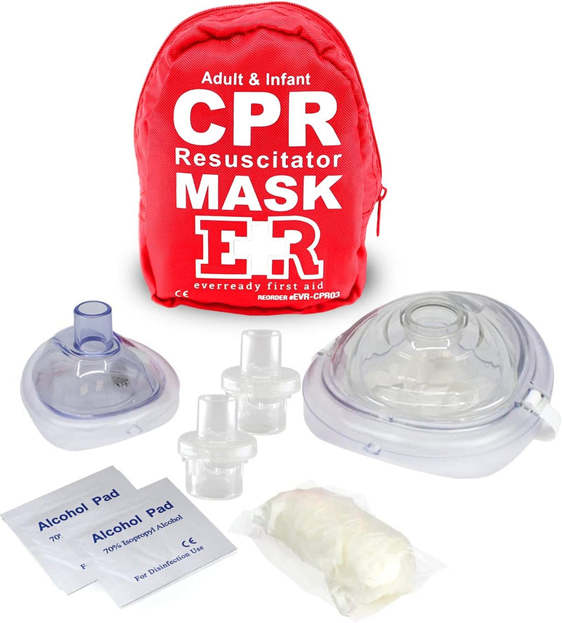 Ever Ready First Aid Adult and Infant CPR Mask Combo Kit