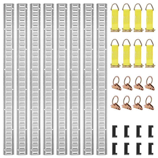 VEVOR VEVOR E Track Tie-Down Rail Kit, 32PCS 5