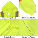 TICONN TICONN-1479 Hi-Vis Class 3 Safety Sweatshirt Hoodie