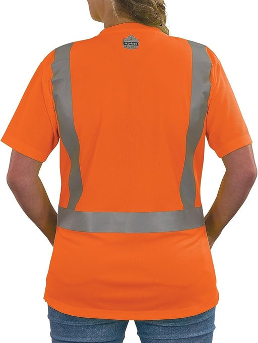 Ergodyne GloWear 8274 Women's Hi-Vis Type R Class 2 Short Sleeve Shirt Orange