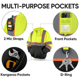 TICONN TICONN-1485 Hi-Vis Class 3 Fleece Hooded Sweatshirt