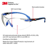 3M S1101SGAF Solus 1000 Safety Glasses — Scotchgard Anti-Fog Lens