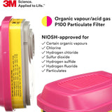 3M 60923 P100 Acid Gas Organic Vapor Respirator Cartridge — image 3