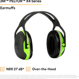 3M PELTOR X4A Over-the-Head Earmuffs NRR 27