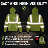 TICONN TICONN-1479 Hi-Vis Class 3 Safety Sweatshirt Hoodie