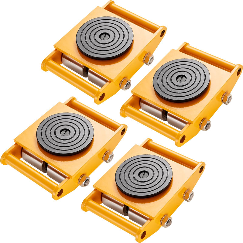 VEVOR 4-Piece Machinery Skate Dolly, 26455 Lbs, 12T Industrial Machinery Mover, Heavy Duty