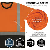 Ergodyne GloWear 8286BKO Hi-Vis Type R Class 2 Short Sleeve Shirt — Orange Black