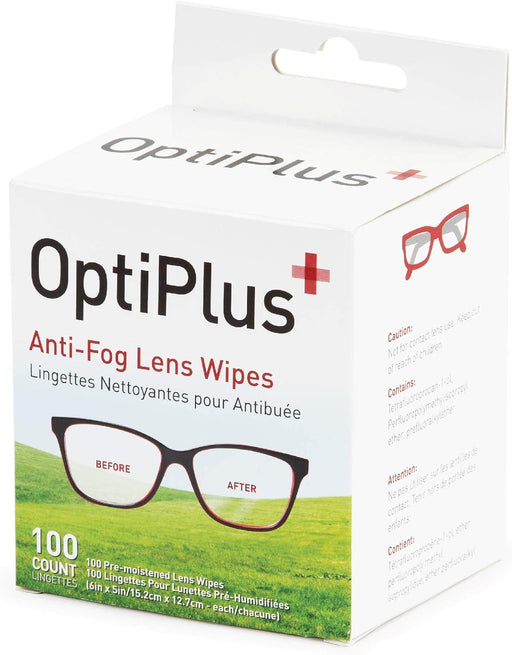 OptiPlus Anti-Fog Pre-Moistened Cleaning Wipes