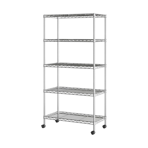 Generic 5-Tier Steel Wire Shelving, 30in W x 14i