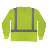 Ergodyne GloWear 8284Y2 Hi-Vis Type R Class 2 Long Sleeve Shirt — Lime