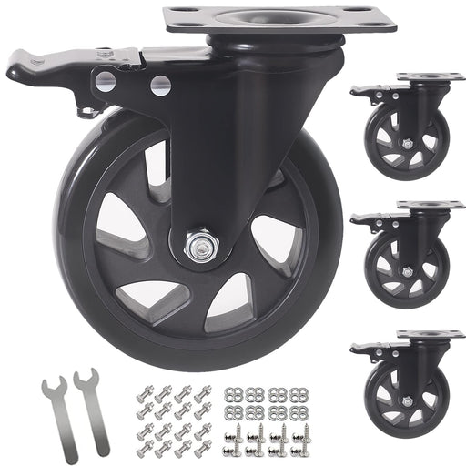 Generic 5 Inch Swivel Caster Wheels Set of 4, He