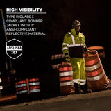 Ergodyne GloWear 8377 Hi-Vis Type R Class 3 Bomber Jacket — Orange