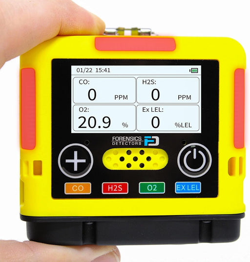 Forensics mini 4 gas monitor — Forensics Mini 4 Gas Monitor front view