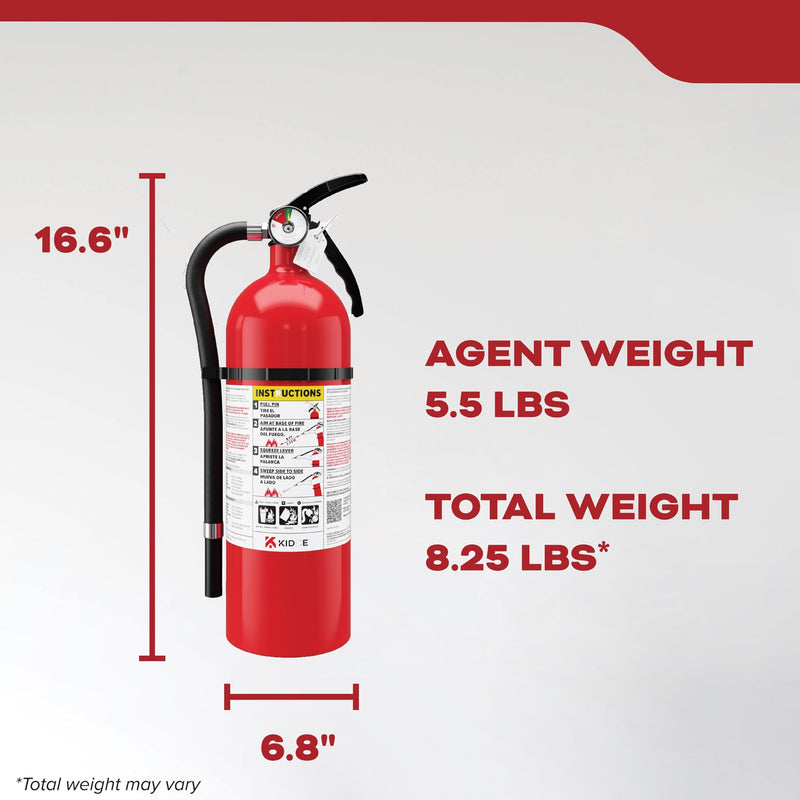 Kidde B0CB9GWDGF 3A40BC Multipurpose Fire Extinguisher — High Capacity