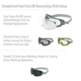 Honeywell B085SRNKMQ Uvex Stealth OTG Safety Goggles — Clear