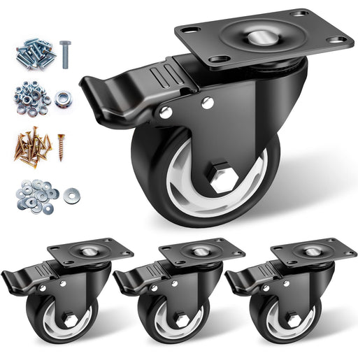 BOSGEOT BOSGEOT Caster Wheels, 3 Inch Casters Se