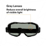 3M GG6002SGAF-BLK GoggleGear 6000 Gray Scotchgard Goggles