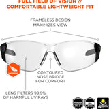 Ergodyne Skullerz SAGA-AF Frameless Anti-Fog Safety Glasses — ANSI Z87.1+