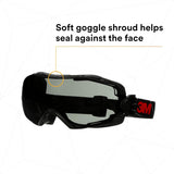 3M GG6002SGAF-BLK GoggleGear 6000 Gray Scotchgard Goggles