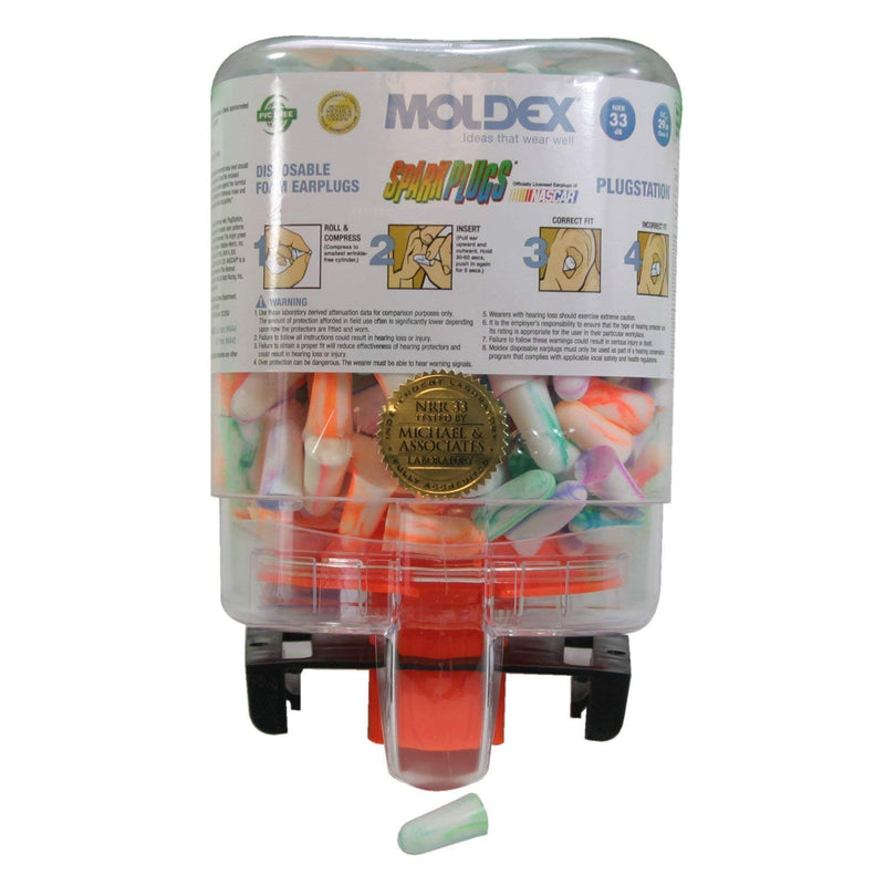 Moldex 6644 SparkPlugs PlugStation Uncorded Earplug Dispenser — NRR 33dB, 250 Pairs