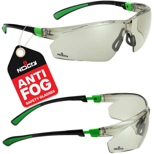 NoCry Tinted Safety Glasses with Anti-Fog Scratch-Resistant Wrap-Around Lenses