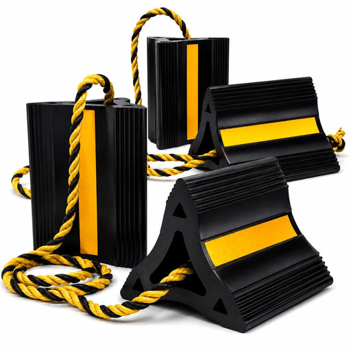 WORKPRO WORKPRO 4-Pack Wheel Chocks, Rubber Whee