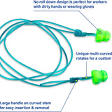 Moldex 6985 Glide Soothers Corded Moisturizing Foam Earplugs — NRR 31dB, 100 Pairs