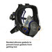 3M FF-401 Full-face respirator with bonded silicone gaskets on a white background