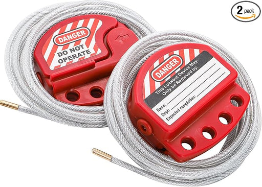 WUWEOT Cable Lock steel cable lockout threading multiple isolation points