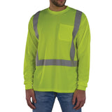 Ergodyne GloWear 8284Y2 Hi-Vis Type R Class 2 Long Sleeve Shirt — Lime