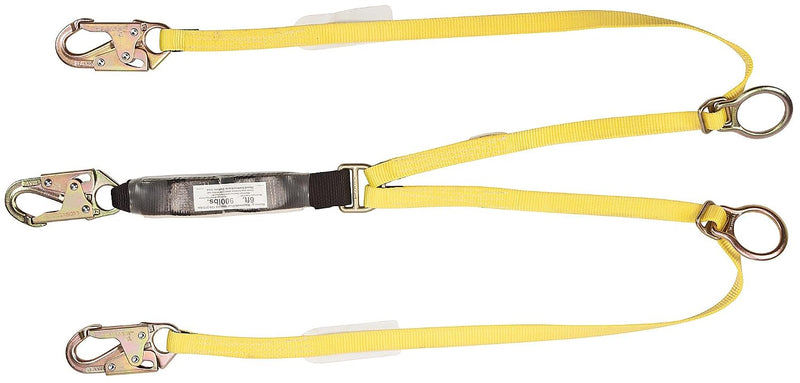 MSA 10073708 Workman Twin-Leg Energy-Absorbing Lanyard