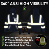 TICONN TICONN-1903 Hi-Vis Class 3 Fleece Full-Zip Hoodie Jacket