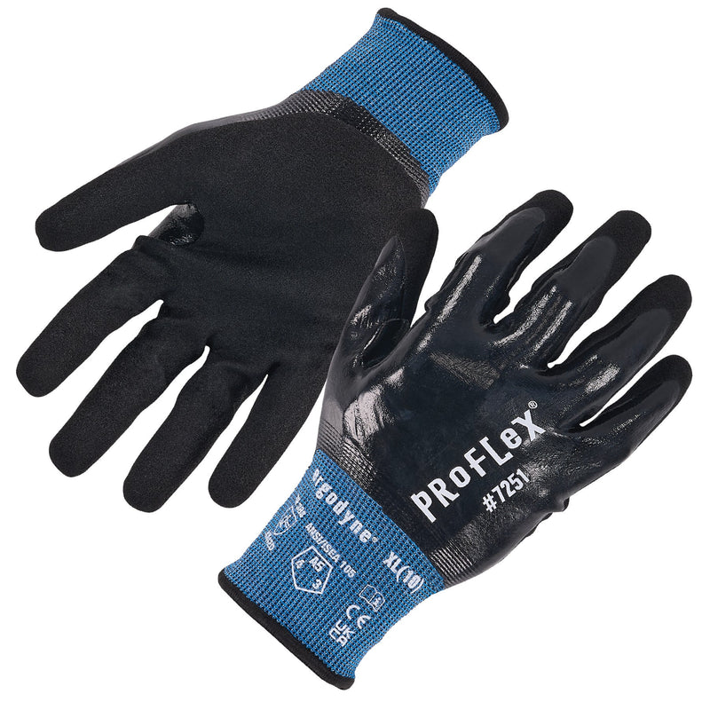 Ergodyne ProFlex 7251 Fully Coated Nitrile Cut Resistant Gloves