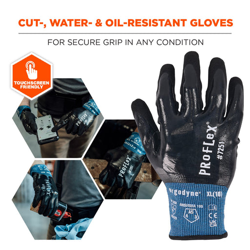 Ergodyne ProFlex 7251 Fully Coated Cut-Resistant Gloves