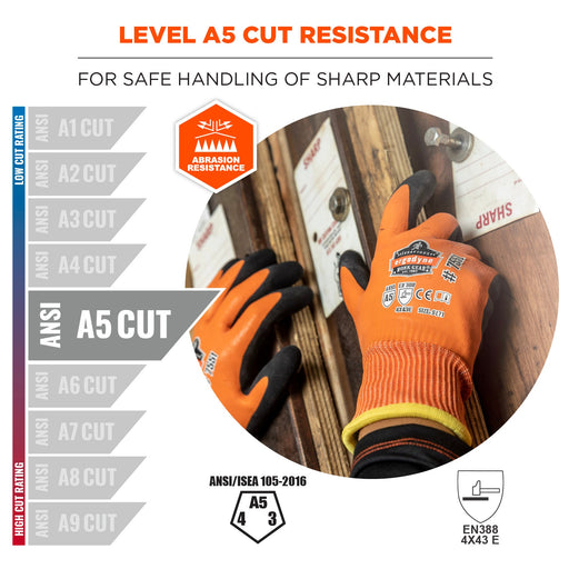Ergodyne ProFlex 7551 Cut-Resistant Waterproof Winter Work Gloves, A5