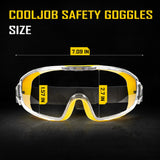 COOLJOB B0F23TFDMV OTG Safety Goggles — Over-Glasses Eye Protection