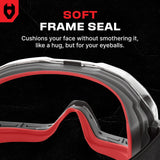 NoCry SG-6X3 OTG Safety Goggles — Over-Glasses Eye Protection
